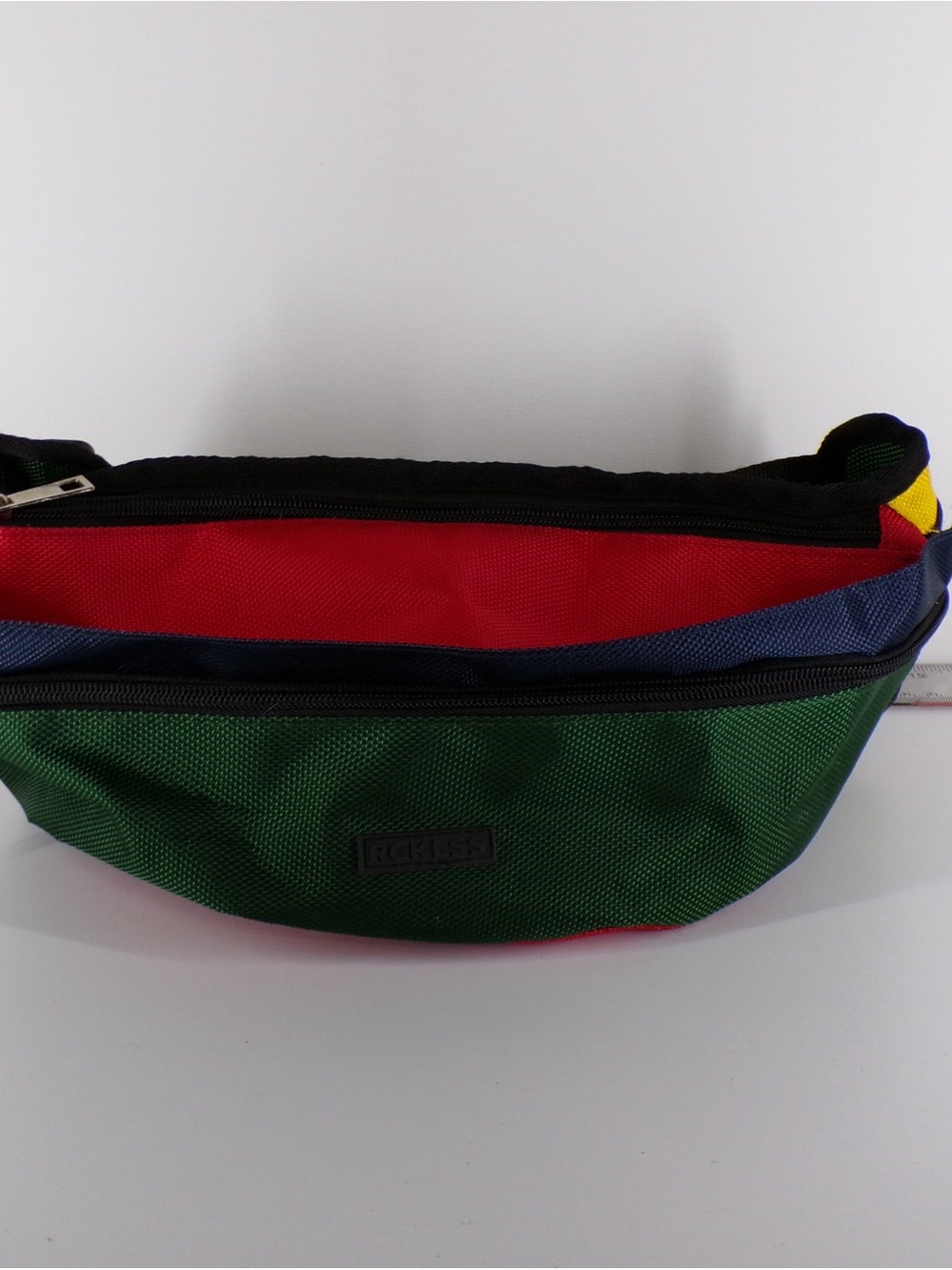 Multicolor Men's Waist Bag - Green/Red